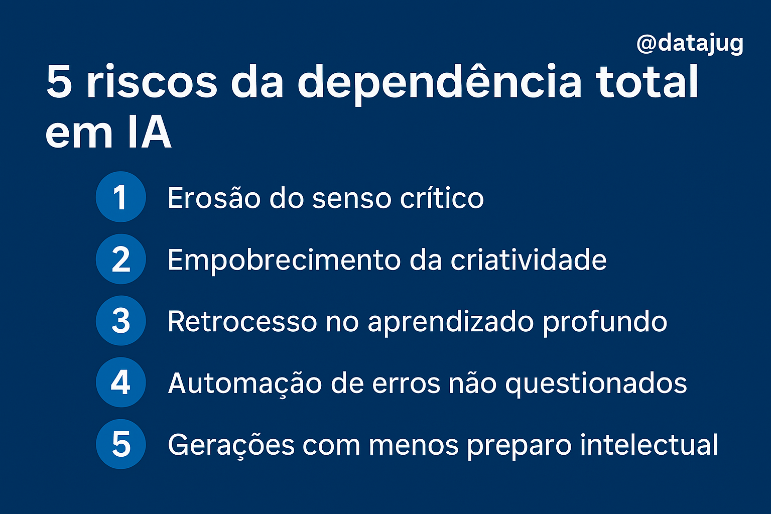 5 riscos da dependência total em IA